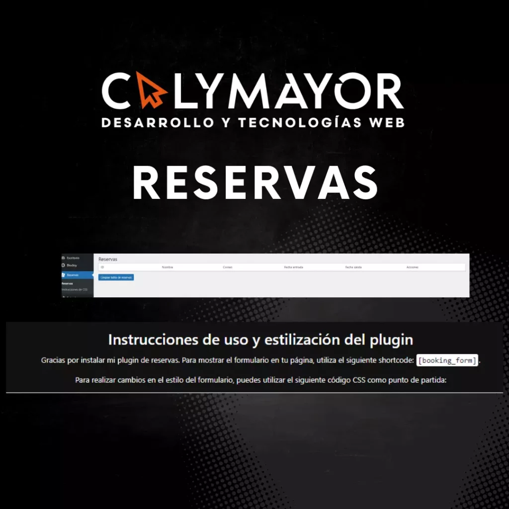 Plugin de reservas by calymayor