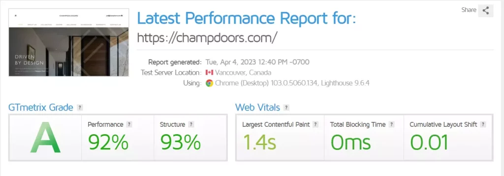 champdoors-performance