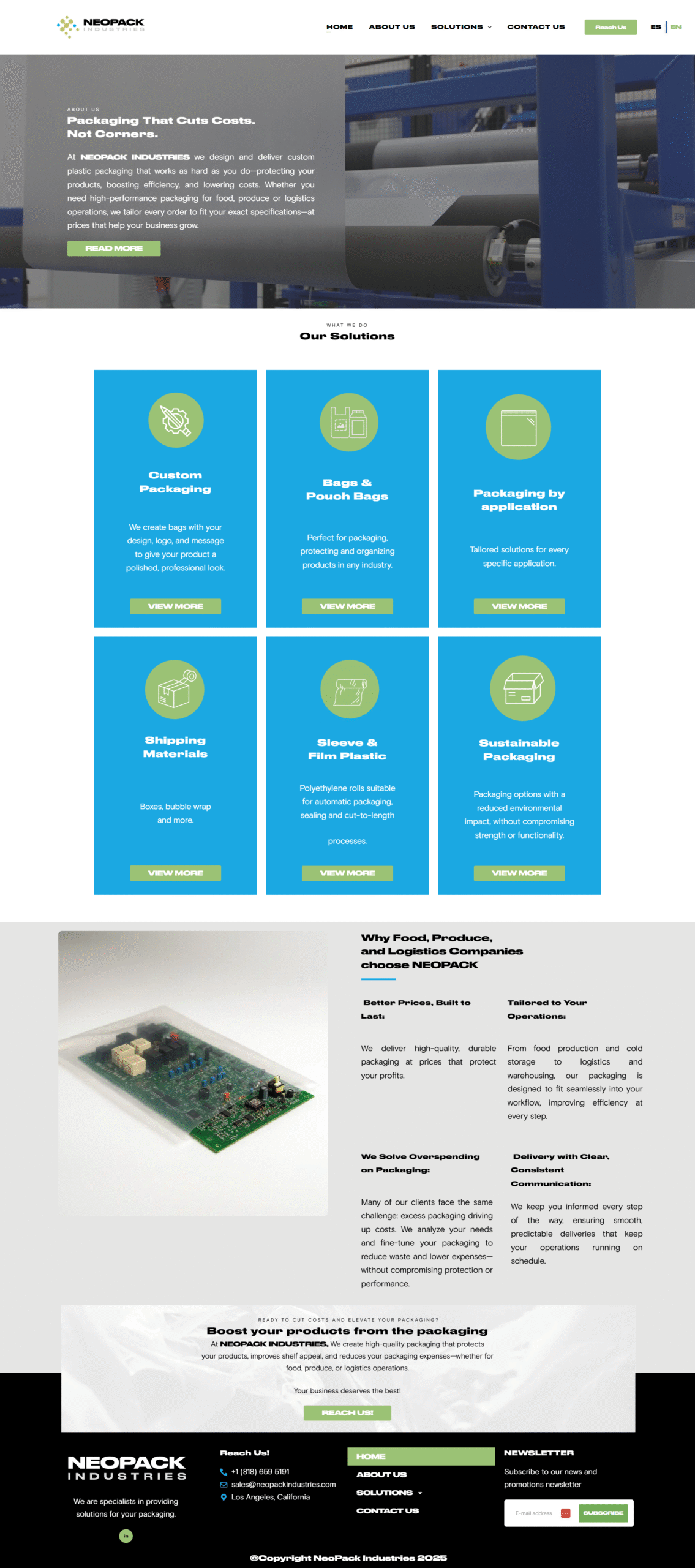 NEOPACK INDUSTRIES WEB SITE